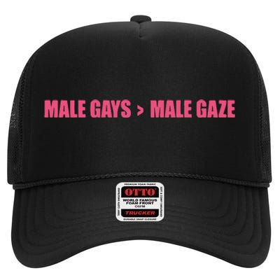 Male Gays More Male Gaze High Crown Mesh Back Trucker Hat