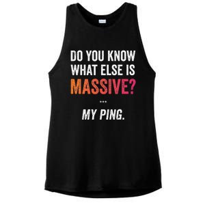 Massive Gaming Meme Ping Gamers Humor Funny Gamer Ladies PosiCharge Tri-Blend Wicking Tank