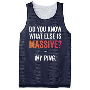 Massive Gaming Meme Ping Gamers Humor Funny Gamer Mesh Reversible Basketball Jersey Tank