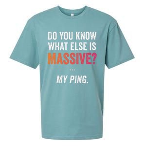 Massive Gaming Meme Ping Gamers Humor Funny Gamer Sueded Cloud Jersey T-Shirt