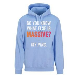 Massive Gaming Meme Ping Gamers Humor Funny Gamer Unisex Surf Hoodie