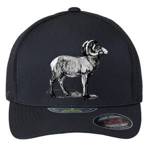 Mountain Goat Mountain Sheep Flexfit Unipanel Trucker Cap