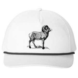 Mountain Goat Mountain Sheep Snapback Five-Panel Rope Hat