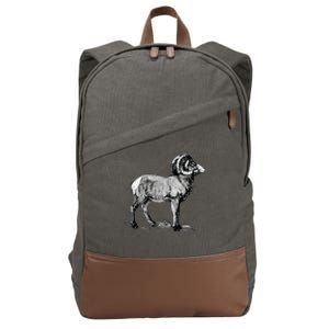 Mountain Goat Mountain Sheep Cotton Canvas Backpack