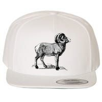 Mountain Goat Mountain Sheep Wool Snapback Cap