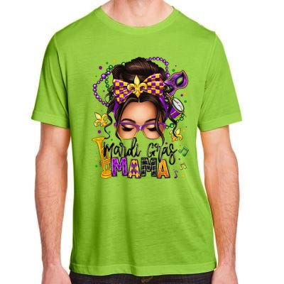 Mardi Gras Mama Messy Bun Mardi Gras Queen Carnaval Adult ChromaSoft Performance T-Shirt