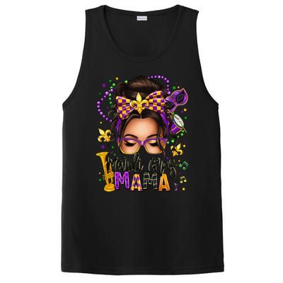 Mardi Gras Mama Messy Bun Mardi Gras Queen Carnaval PosiCharge Competitor Tank