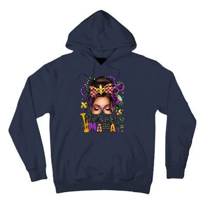 Mardi Gras Mama Messy Bun Mardi Gras Queen Carnaval Tall Hoodie