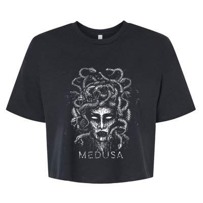 Medusa Greek Mythology Goddess With Snake Hair Bella+Canvas Jersey Crop Tee