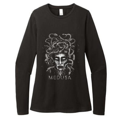 Medusa Greek Mythology Goddess With Snake Hair Womens CVC Long Sleeve Shirt