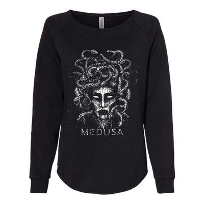 Medusa Greek Mythology Goddess With Snake Hair Womens California Wash Sweatshirt