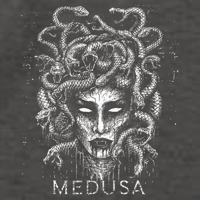 Medusa Greek Mythology Goddess With Snake Hair Vector Backpack