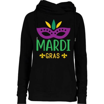 Mardi Gras Womens Funnel Neck Pullover Hood