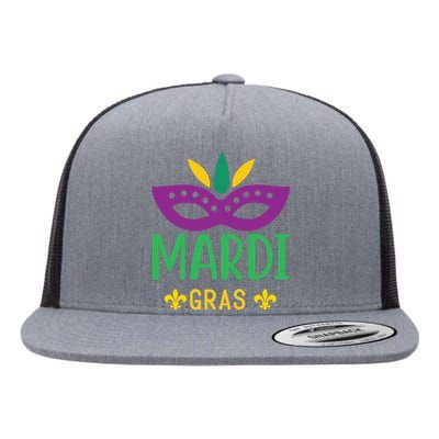 Mardi Gras Flat Bill Trucker Hat