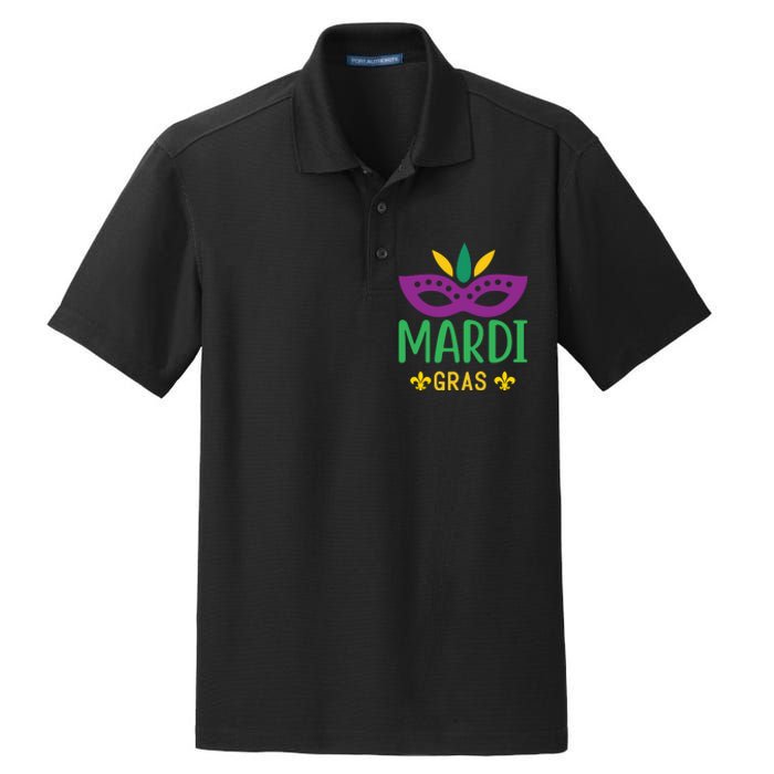 Mardi Gras Dry Zone Grid Polo