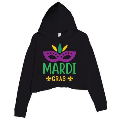 Mardi Gras Crop Fleece Hoodie