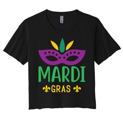 Mardi Gras Women's Crop Top Tee