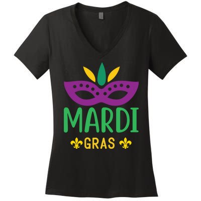 Mardi Gras Women's V-Neck T-Shirt