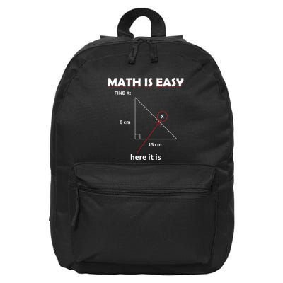 Math Geometry Mathematicians 16 in Basic Backpack