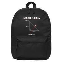 Math Geometry Mathematicians 16 in Basic Backpack