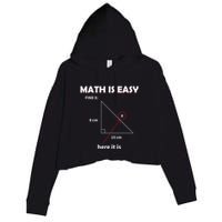 Math Geometry Mathematicians Crop Fleece Hoodie