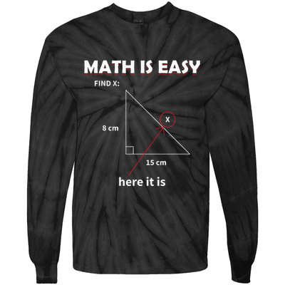 Math Geometry Mathematicians Tie-Dye Long Sleeve Shirt