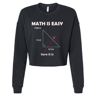 Math Geometry Mathematicians Cropped Pullover Crew