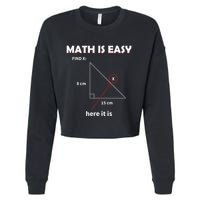 Math Geometry Mathematicians Cropped Pullover Crew