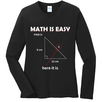 Math Geometry Mathematicians Ladies Long Sleeve Shirt