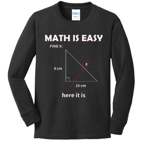 Math Geometry Mathematicians Kids Long Sleeve Shirt