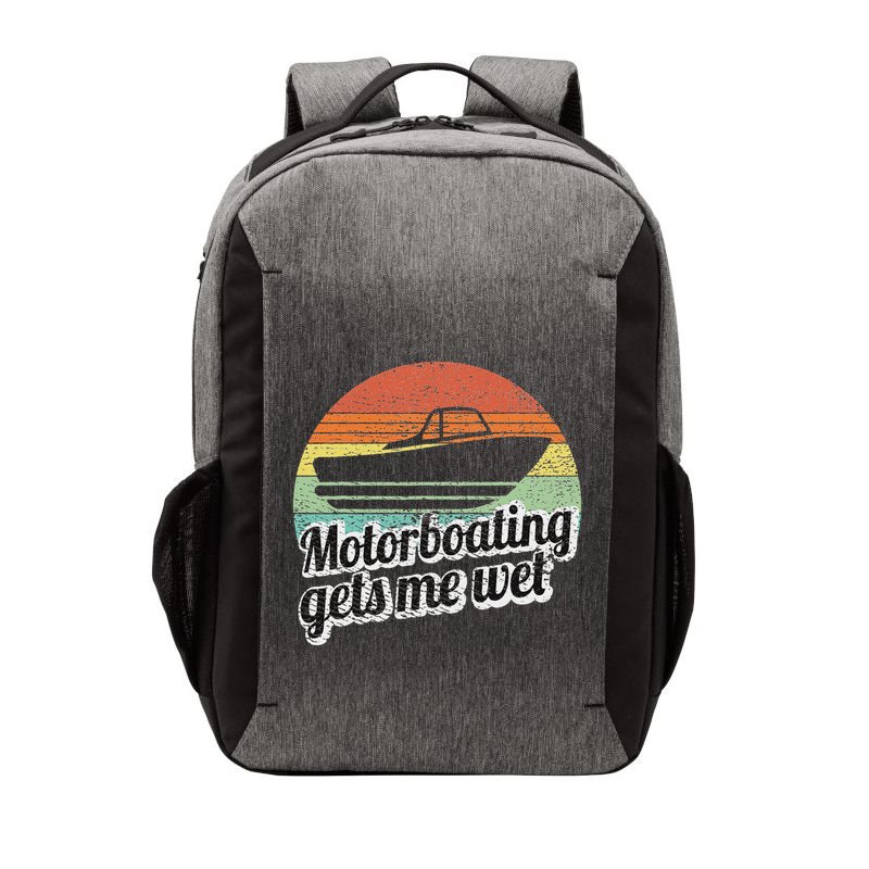 Motorboating Gets Me Wet Women Motor Boat Captain Vector Backpack