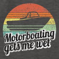 Motorboating Gets Me Wet Women Motor Boat Captain Vector Backpack
