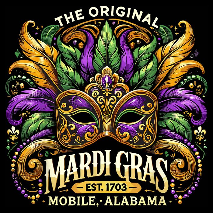 Mardi Gras Mask The Original Mobile Alabama Mardi Gras City Backpack