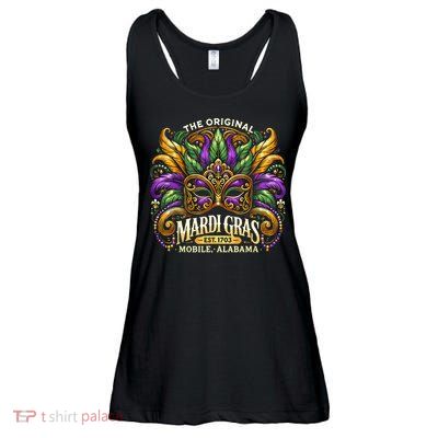Mardi Gras Mask The Original Mobile Alabama Mardi Gras Ladies Essential Flowy Tank
