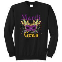 Mardi Gras Mask Celebration Fat Tuesday Gift Fleur De Lis Sweatshirt