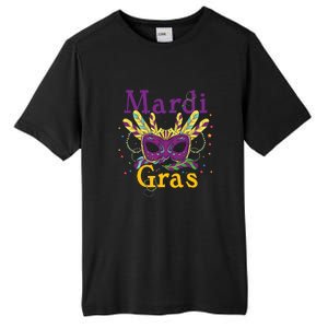 Mardi Gras Mask Celebration Fat Tuesday Gift Fleur De Lis Tall Fusion ChromaSoft Performance T-Shirt