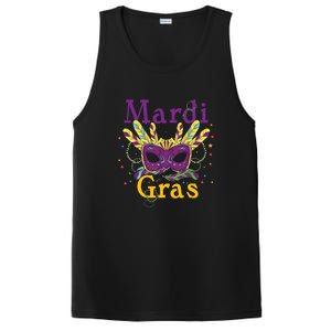 Mardi Gras Mask Celebration Fat Tuesday Gift Fleur De Lis PosiCharge Competitor Tank