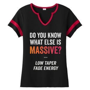 Massive Gaming Meme Funny Low Taper Fade Energy Meme Ladies Halftime Notch Neck Tee