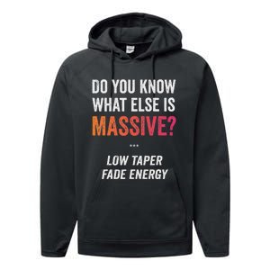 Massive Gaming Meme Funny Low Taper Fade Energy Meme Performance Fleece Hoodie