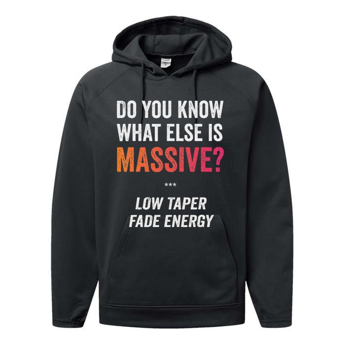 Massive Gaming Meme Funny Low Taper Fade Energy Meme Performance Fleece Hoodie