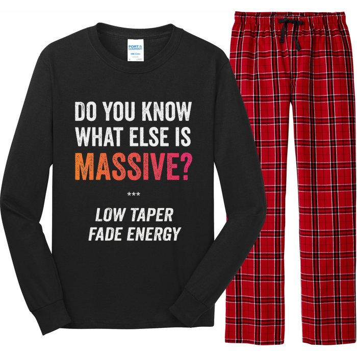 Massive Gaming Meme Funny Low Taper Fade Energy Meme Long Sleeve Pajama Set