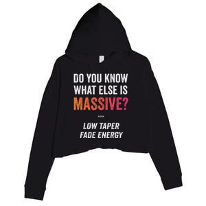 Massive Gaming Meme Funny Low Taper Fade Energy Meme Crop Fleece Hoodie