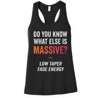 Massive Gaming Meme Funny Low Taper Fade Energy Meme Women's Racerback Tank