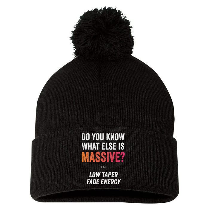 Massive Gaming Meme Funny Low Taper Fade Energy Meme Pom Pom 12in Knit Beanie