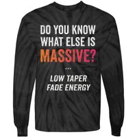 Massive Gaming Meme Funny Low Taper Fade Energy Meme Tie-Dye Long Sleeve Shirt