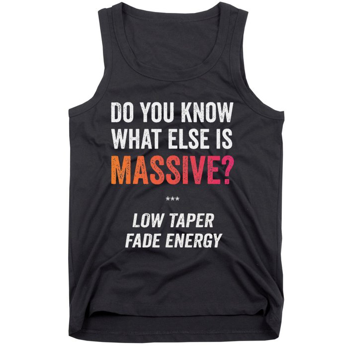 Massive Gaming Meme Funny Low Taper Fade Energy Meme Tank Top