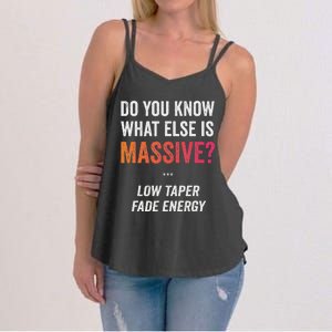 Massive Gaming Meme Funny Low Taper Fade Energy Meme Women's Strappy Tank