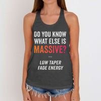 Massive Gaming Meme Funny Low Taper Fade Energy Meme Women's Knotted Racerback Tank