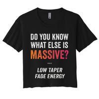 Massive Gaming Meme Funny Low Taper Fade Energy Meme Women's Crop Top Tee