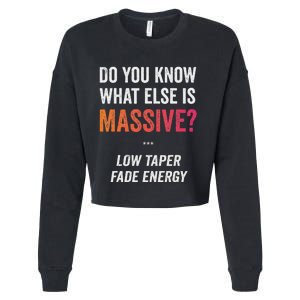 Massive Gaming Meme Funny Low Taper Fade Energy Meme Cropped Pullover Crew